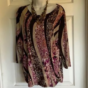 NWT Chico’s Colorful Top Size 12